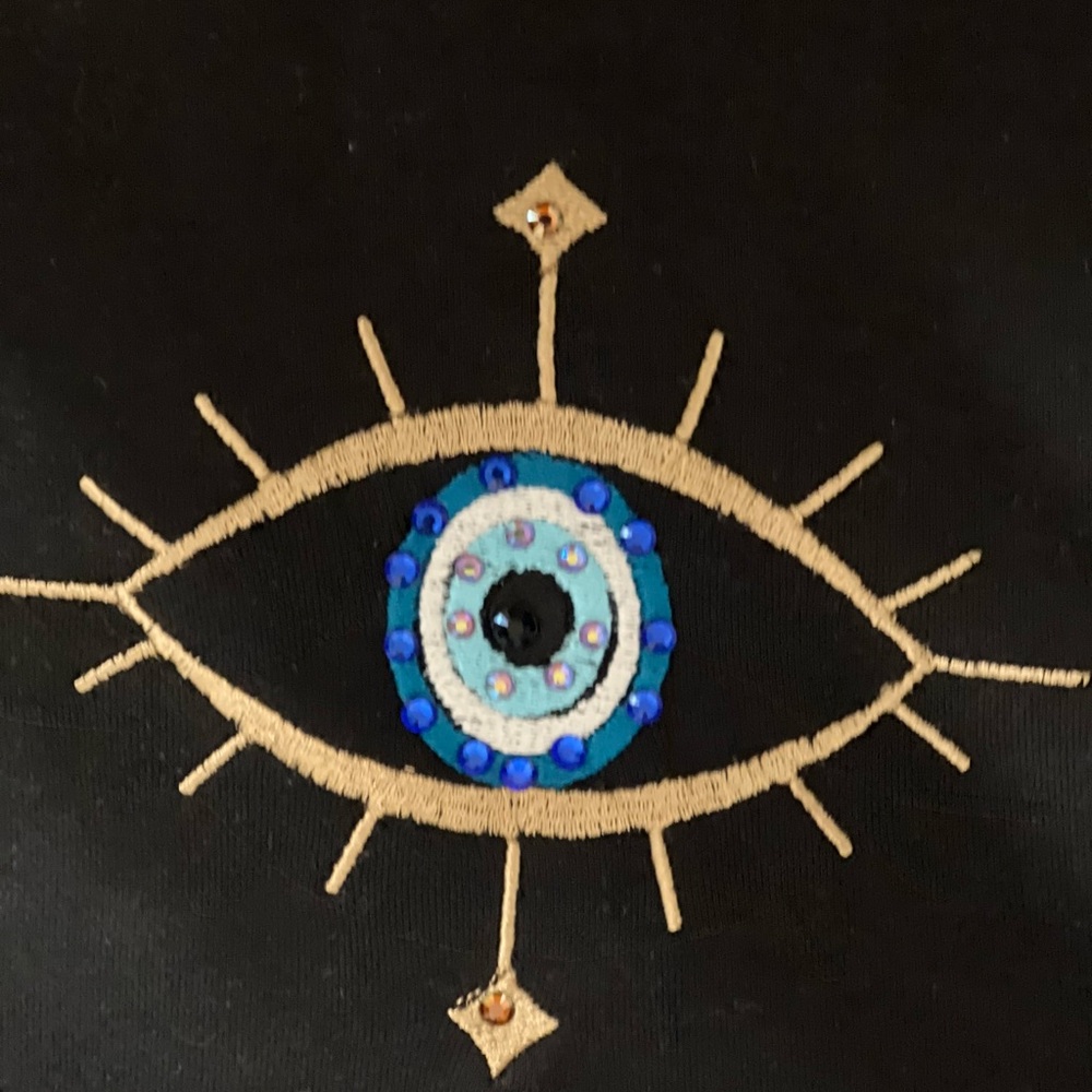 Evil Eye short sleeve T-shirt. Custom made S M L XL crew neck